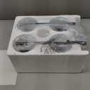 4-Light Bathroom Light Fixtures, Matte Black Modern Vanity Lights Over Mirror with Clear Glass Shade, Bathroom Wall Lamp for Mirror Kitchen Living Room Hallway Cabinet Porch Bedroom Reading room