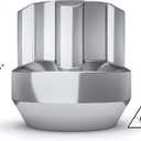 White Knight 41400 Chrome Finish 1/2"-20 Thread Size Open End Acorn Wheel Lock, (Random Lock Pattern) 4 Pack