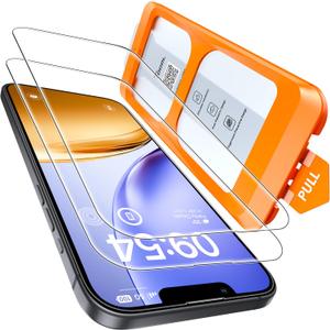 TOCOL for iPhone 17e Screen Protector 6.1 inch 9H Hardness Military Grade Shatterproof 17 e HD Tempered Glass Easy Installation Case Friendly 2 Pack