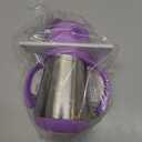 Munchkin Cool Cat Sippy Cup with Straw for Toddlers, Stainless Steel Straw Cup, 8 Ounce, Purple