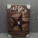 Western Texas Star Canvas Print Wall Art - Country Rustic Wood Grain Farmhouse Barn - Wall Decor Modern Artwork Paintings Pictures for Living Room Stretched and Framed Ready to Hang - 16" x 24"