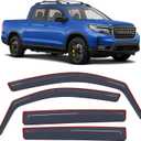 Nilight in Channel Rain Guard for Honda Ridgeline 2017 2018 2019 2020 2021 2022 2023 2024 2025 2026, Inside Mount Window Deflectors for Cars, Light Smoky Blue, 4PCS