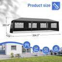 30*10 Canopy Tent, Waterproof Party Tent for Outdoor Events, Black