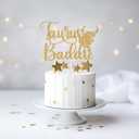 2 x Taurus Baddie Cake Topper, Taurus Birthday Cake Topper, April May Birthday Decorations, Constellation Party Decor, Zodiac Horoscope Bday Party Decorations Gold Glitter