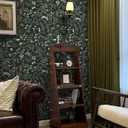 Dimoon 17.3''x236.2''Peel and Stick Wall Paper Floral Wallpaper Wall Art Renter Friendly Waterproof Upgrade Embossed Self Adhesive Stick on Paper Green Pink Kitchen Bedroom Cabinet Wallpaper Vinyl