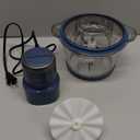 La Reveuse Food Processor,Electric Food Chopper with 7-Cup (1.7L) Glass Bowl, 4 Bi-Level Blades for Chopping,Grinding,Mincing,Whisking,Meal Prep,300W,Blue