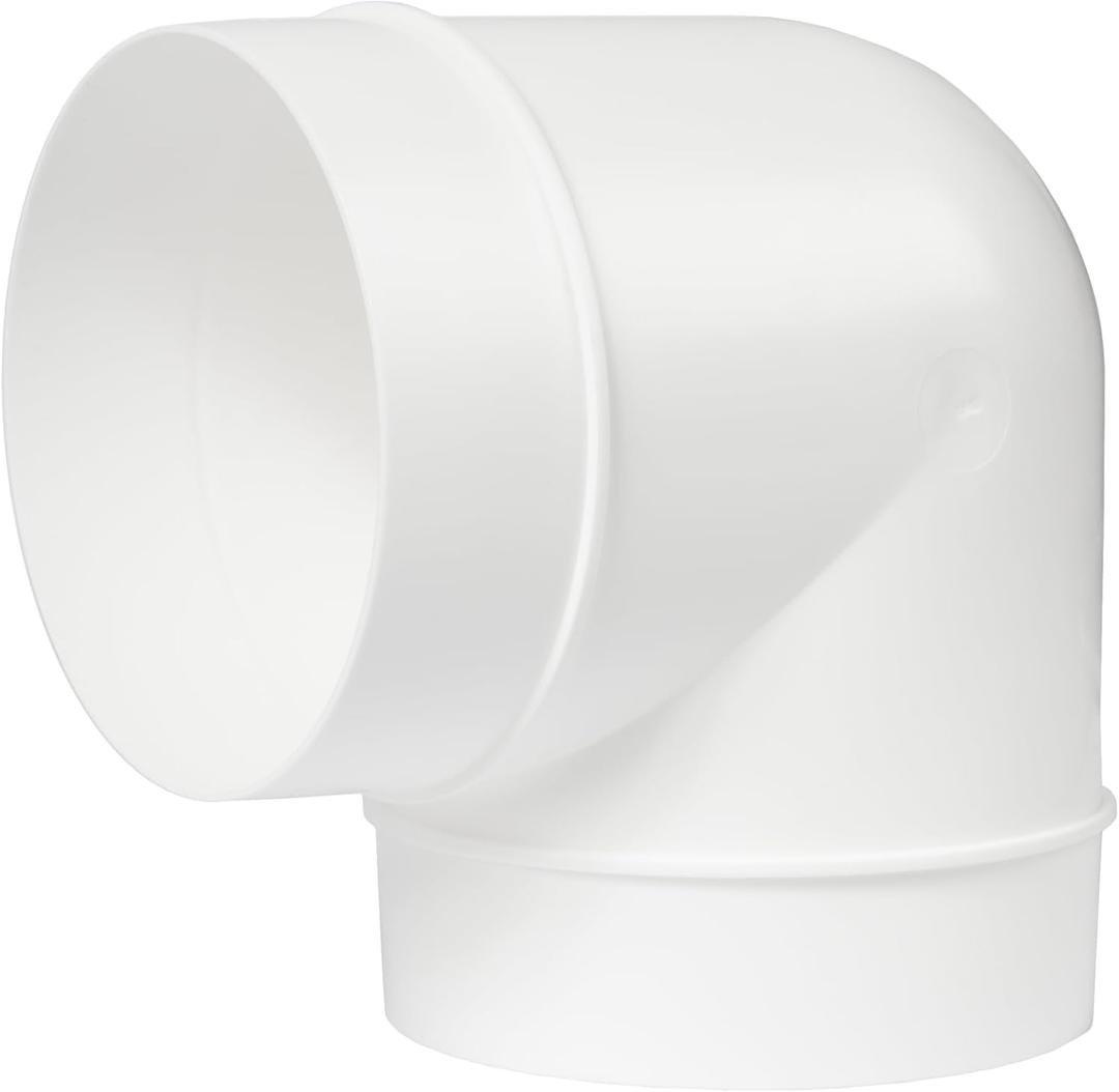 4 Inch Ducting Pipe 90 Degree Elbow Hose Ventilation Round Tube Bend Connector 4"
