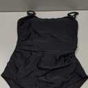SUUKSESS Women One Piece Tummy Control Swimsuit Crisscross Backless Bathing Suit (Medium, Black)
