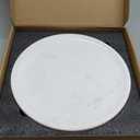 Marble Tray, White Bathroom Countertop, Decorative Serving Tray for Kitchen Counter and Coffee Table, Round Vanity Trays for Skincare and Perfume, Italian Statuario Natural Marble, 11.8