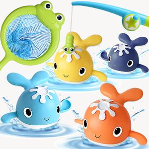 Magnet Fishing Game Bath Baby Toy for 1-3 4-8 Year Old Toddler Boys Girls,Gifts for Kid,Baby Bathtub Water Shower Pool Toys 18 Months+,4 Swimming Wind-up Whale&1 Fishing Pole&1 Net Magnet Fishing Game Bath Baby Toy for 1-3 4-8 Year Old Toddler Boys Girls,Gifts for Kid,Baby Bathtub Water Shower Pool Toys 18 Months+,4 Swimming Wind-up Whale&1 Fishing Pole&1 Net