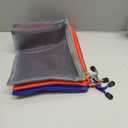 HRX Package Nylon Mesh Cosmetic Bags Zippered, 6PCS A5 Makeup Travel Cases Organizer Pouches for Purse Diaper Bag Office Stationery (7x9.4 inch) (Grey, Red, Blue)