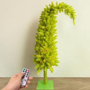 Whimsical Christmas Tree - Christmas Decorations - 5.2ft Pre-Lit Artificial Tree with Timer Remote Control 150 LED Lights - Xmas Holiday Decor for Indoor Home Living Room Office