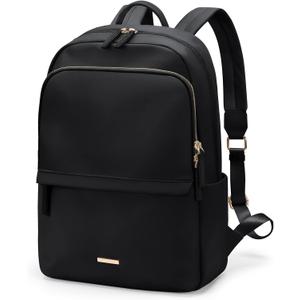 GOLF SUPAGS Laptop Backpack for Women Slim Computer Bag Work Travel College Backpack Purse Fits 14 Inch Notebook (Black)
