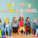136 Pcs 12 in Extra Large Pastel Bulletin Board Letter Big Alphabet Letter Cutout Sticker Punctuation with Adhesive Dot Colorful Poster Classroom Wall Decor Back to School Education Learning Tool