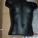 Male Mannequin Torso Hollow Back Body Stackable Dress Form with Hanging Hooks for Tshirt Display, Countertop, Craft Shows, Photos and Design, S-M Clothing Size (Black, Set of 1)