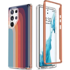 Esdot for Samsung Galaxy S23 Ultra Case,Military Grade Passing 21ft Drop Test,Rugged Cover with Fashion Designs for Women Girls,Protective Phone Case for Galaxy S23 Ultra 6.8" Nice Rainbow