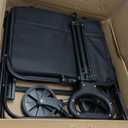 Collapsible Wagon 220 lbs, Heavy Duty Wagon Carts Foldable, Portable Wagons for Groceries, Beach Cart with All-Terrain Wheels & Drink Holders, Utility Wagon for Shopping, Sports, Camping, Black