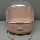 Makeup Organizer for Vanity Cosmetics Skincare Organizers with Lid and Drawers Display Cases for Countertop (Pink)