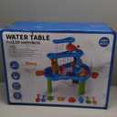 Water Table for Toddlers 1-3, Toddler Outdoor Toys Kids Summer Beach Backyard Pool Splash Activities Playsets, Water and Sand Activity Sensory Playset for Toddlers 1.5+ Years Old