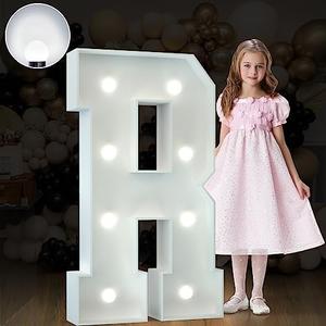 Marquee Letters 3 Feet Tall Large Light Up Letters Baby Shower Decorations Wedding Engagement Proposal White Party Decorations Marry Me Mr and Mrs Sign Big Cardboard Backdrop R