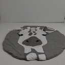 Lzttyee Cotton Round Giraffe Nursery Rug Baby Floor Playmats Crawling Mat Game Blanket for Kids' Room Decoration Dark Gray