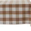 DII Buffalo Check Collection, Classic Farmhouse Tablecloth, 60 x 84, Stone