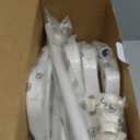 XLHOMO 32-122inch Corner Shower Caddy Tension Pole White, Rustproof Drill-Free Shower Shelves for Bathroom Bathtub Washbasin, Adjustable Shower Organizer with 4 Tier Patent Stable Shelves & Towel Bars