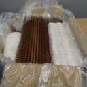 Cat Tree Tower for Large Cats Cat Scratching Post with Cat Self Groomer, 20x15.7 Wide Top Bed, Thick Scratch Post [Dia=4.5] and Danging Ball Great for Indoor Cats-Large Beige