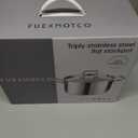 Whole-Clad Tri-Ply Stainless Steel Stockpot with Lid, 8 Quart Large Cooking Pot All Stove Compatible Up to 600, 18/8 Stainless Steel Kitchen Induction Ready Cookware