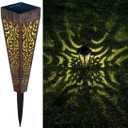 Go2garden 6Pcs Solar Lights Outdoor Pathway Garden Stakes Lights Waterproof LED for Patio, Walkway, Lawn Decorations,Christmas Gifts for Mom Dad (Copper)