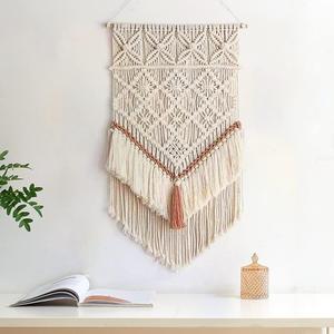 BMIDRUT Hanging Macrame Tapestry Dream Catchers Hand Woven Tapestries Boho Wall Art Decor Home Wall Decor Wall Pediment (30"L x 18"W)