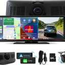 8.1" HD Carplay Screen for Car Stereo, 2K Dash Cam Wireless Portable Touch Screen Car Play with Apple Carplay & Android Auto with 1080P Back Up Camera, Bluetooth, Mirror Link, GPS , AUX, Voice Control