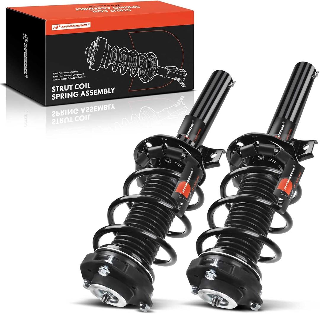 A-Premium Front Complete Struts Compatible with Volkswagen Tiguan 2009-2017, Tiguan Limited 2017-2018 - 2x Replacement Suspension Shock Absorber with Coil Spring Assembly