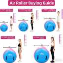 Gymnastics Air Barrel Roller, Inflatable Tumbling Roller Air Mat, Ergonomic Yoga Training Equipment, Barrel Trainer with Pump for Backhandspring, Cheerleading, Home, Gym & Yoga Practice-Multiple Sizes 2.6FT–3.5FT Length