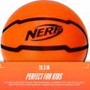 Nerf Quietcourt Silent Foam Basketball - Mini or Official Size Silent Dribbling Foam Basketball - Never Goes Flat - 7" or 29.5" - Orange
