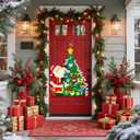 DIY Felt Christmas Tree for Toddlers, 3.2Ft Montessori Felt Christmas Trees Set with Ornaments, Toddler Felt ChristmasTree with Lights Gifts Party Supplies, DIY Wall Xmas Tree Christmas Decorations