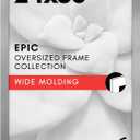 Americanflat 24x36 Poster Frame with Polished Plexiglass - Silver Picture Frame - Wide Photo Frames Made of Engineered Wood for Vertical or Horizontal Wall Display - Epic Collection - Silver