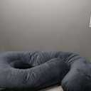 ALLOPERA Pregnancy Pillow, Full Body 57 Inch Maternity Pillow with Removable Washable Cover - Sleep Support for Legs, Back, Neck, Shoulder, HIPS, Belly for Pregnent Women, Black Grey Velvet Cover