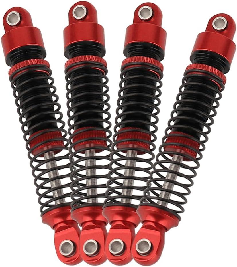 53mm 59mm 66mm 78mm Aluminum Long Threaded Shocks Absorbers Oil Damper for 1/18 RC Crawler TRX4M TRX-4M KUpgrade Parts (59mm-red)