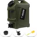 COOZMENT 3.2 Gallon/5 Gallon Water Containers with Spigot, BPA Free Water Jug, Military Green Water Tank, Multifunction Water Storage Containers for Camping Outdoor, Hiking