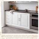 2 Pcs Built-in White Cabinet Doors White with Handles, 16.25 x 22.5 Inch