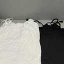 BQTQ 6 Pcs Women's Camisole Tops Undershirts Adjustable Spaghetti Strap Tank Top (Medium, Black, White)