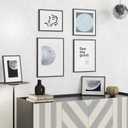 5x7 Picture Frame - 5 x 7 Thin Aluminum Photo Frames with 4x6 Removable Mat - High Definition Plexiglass - Ideal for Wall or Tabletop Display - Wall Hook Hanging Hardware Included - Black, Set of 1