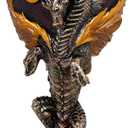 alikiki Medieval Flame Dragon Wine Goblet - Fantasy Dungeons and Dragons Wine Chalice Goblet- 7oz Stainless Steel Cup Drinking Vessel - Ideal Novelty Gothic Father Day Gift Party Idea