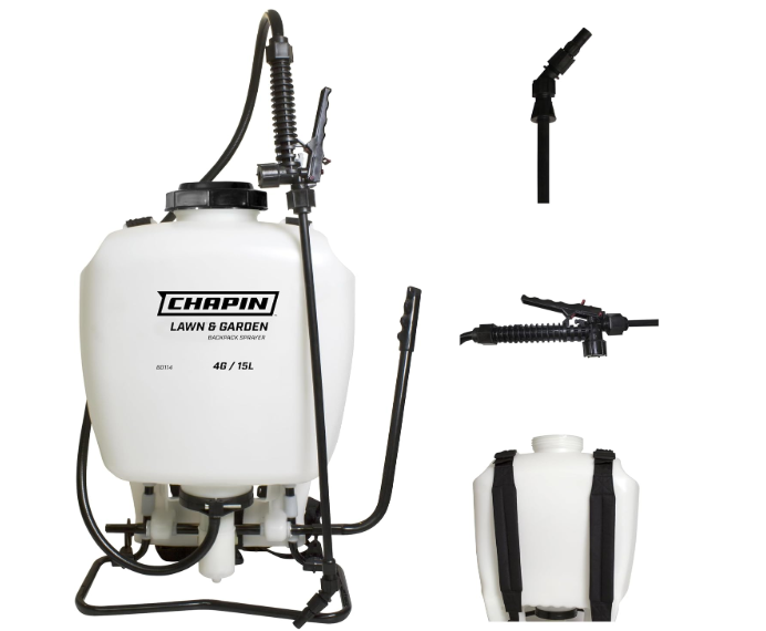 CHAPIN 60114 4-Gallon Backpack Sprayer for Lawn, Garden & Weed ControlPadded straps help make longer jobs more comfortable, while 3-stage