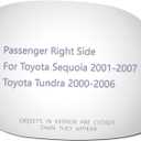 JZSUPER Side Mirror Glass fit for 2001-2007 Toyota Sequoia, 2000-2006 Toyota Tundra Passenger Right Side RH Convex, Including Adhesive (Non Heated)