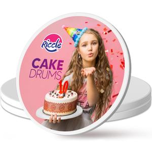 RICCLE 18 Inch Cake Drum Pack of 3 - Smooth-Edged - Sturdy Boards Round - Bend Resistant Multi-Layered Cake Base for Minimalist Displays
