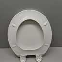 Clorox Round Beveled Plastic Toilet Seat with Easy-Off Hinges  Wiggle-Free Design