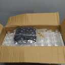 (Pack of 72) 2oz Small Clear Glass Bottles(60ml) with Lids Boston Round Travel Bottles for Vanilla Hot Sauce Juice Whiskey Liquid come with 72 Labels,5 Funnels,5 Droppers,1 Brush