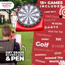 Swooc Games - Premium Inflatable Giant Kick Darts (15+ Ways to Play) - Jumbo Soccer Dartboard with Air Pump - Big Carnival Games - Giant Outdoor Games - Oversized Dart Board Yard & Lawn Game